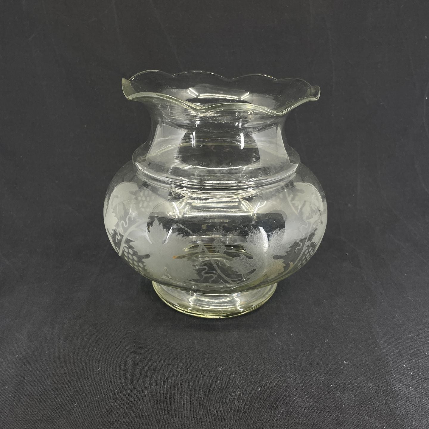 Finely decorated fish glass