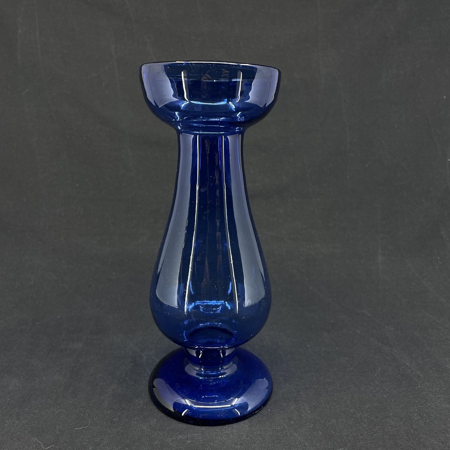 Cobalt blue hyacinth glass from the mid-19th century