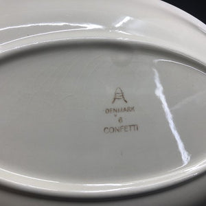 Black Confetti rare oval dish