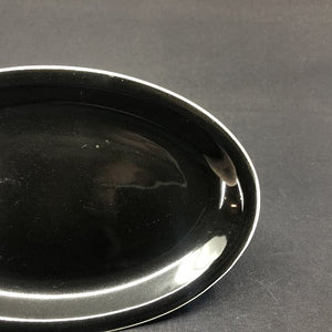Black Confetti rare oval dish