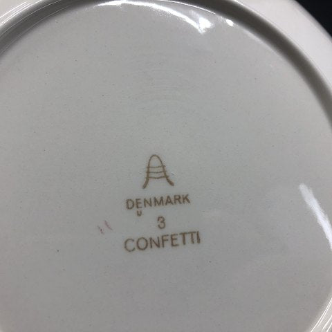 Lyseblå Confetti kagetallerken