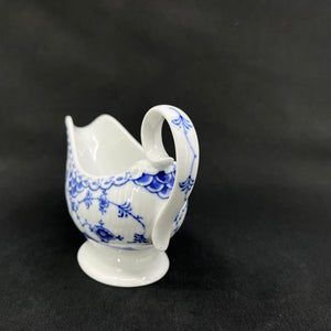 Blue Fluted Half Lace gravy boat