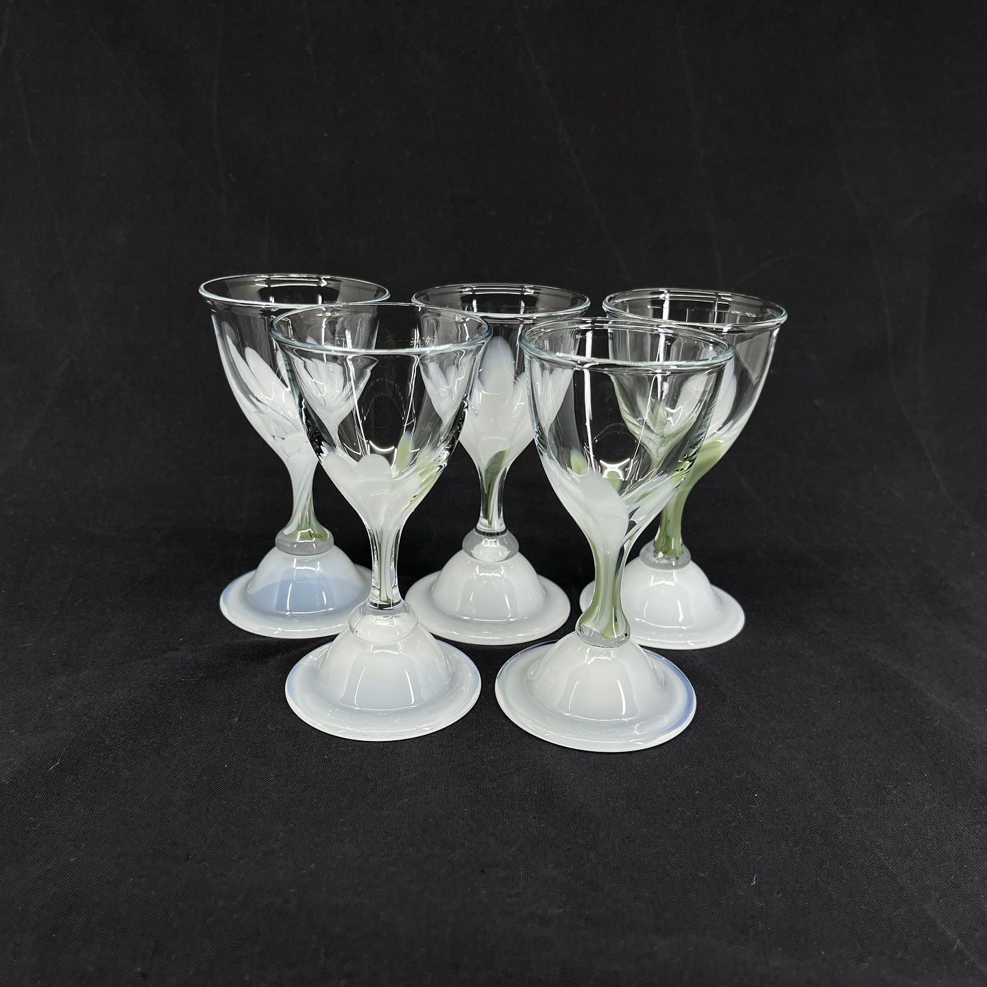 Snowflake port wine glass