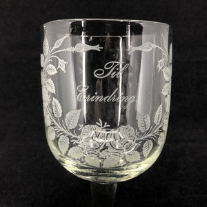 Commemorative glass from Kastrup Glasværk "Til Erindring"