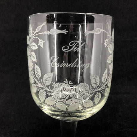 Commemorative glass from Kastrup Glasværk "Til Erindring"