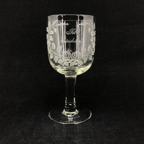 Commemorative glass from Kastrup Glasværk "Til Erindring"