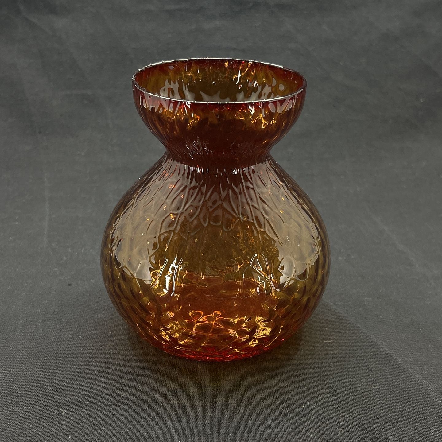 Orange-red hyacinth glass