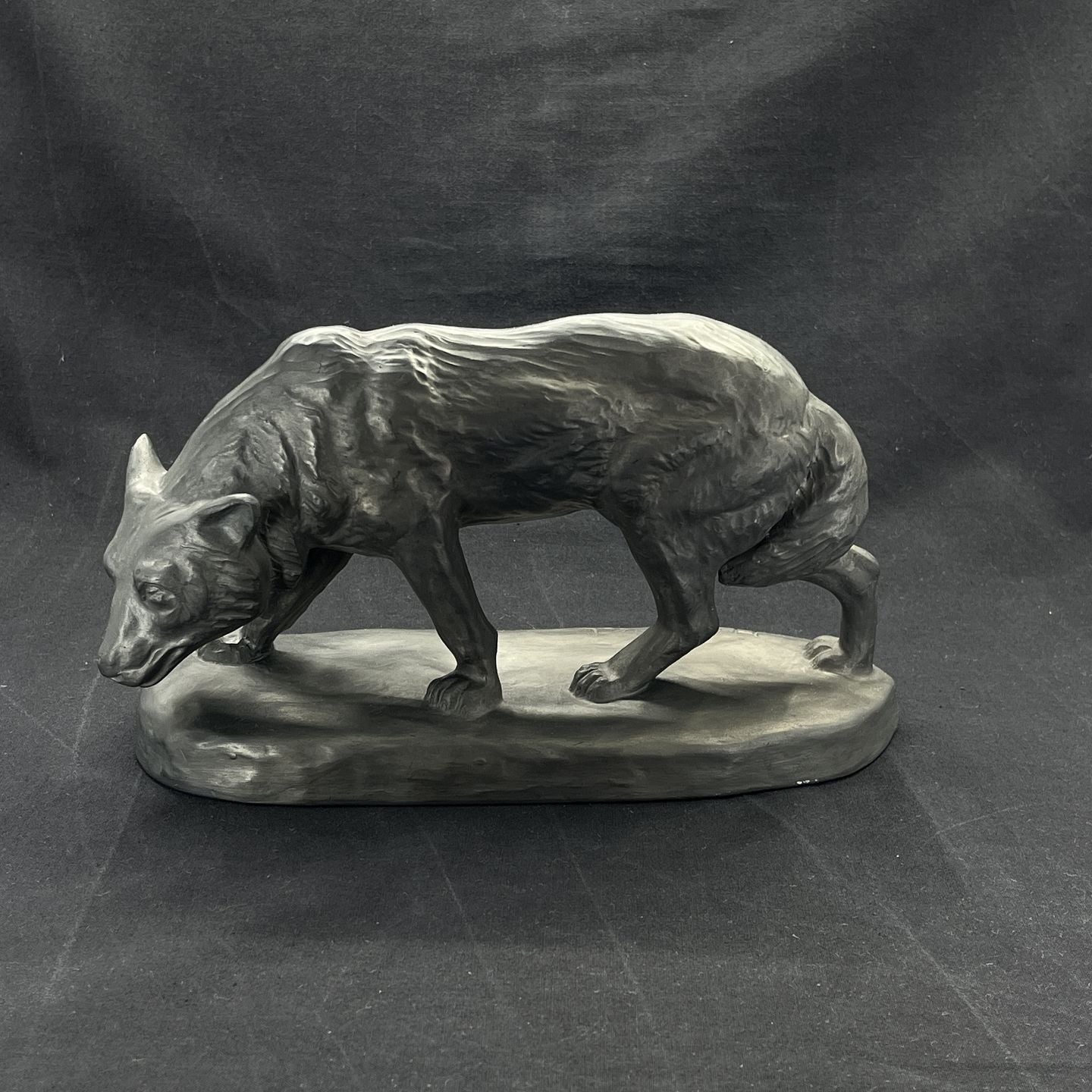 Rare black L. Hjorth figure of wolf