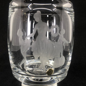 Sjælden Holmegaard vase med Thorvaldsen motiv