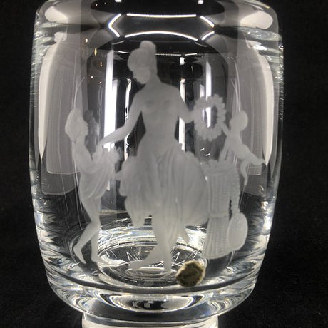 Sjælden Holmegaard vase med Thorvaldsen motiv
