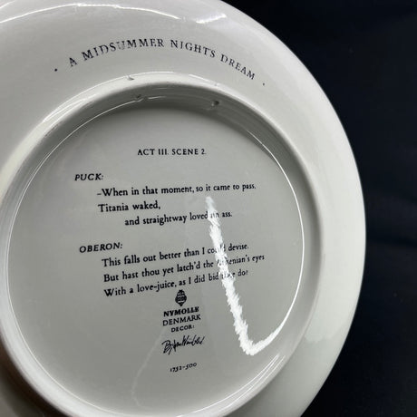 A Midsummer Night's Dream plate, black