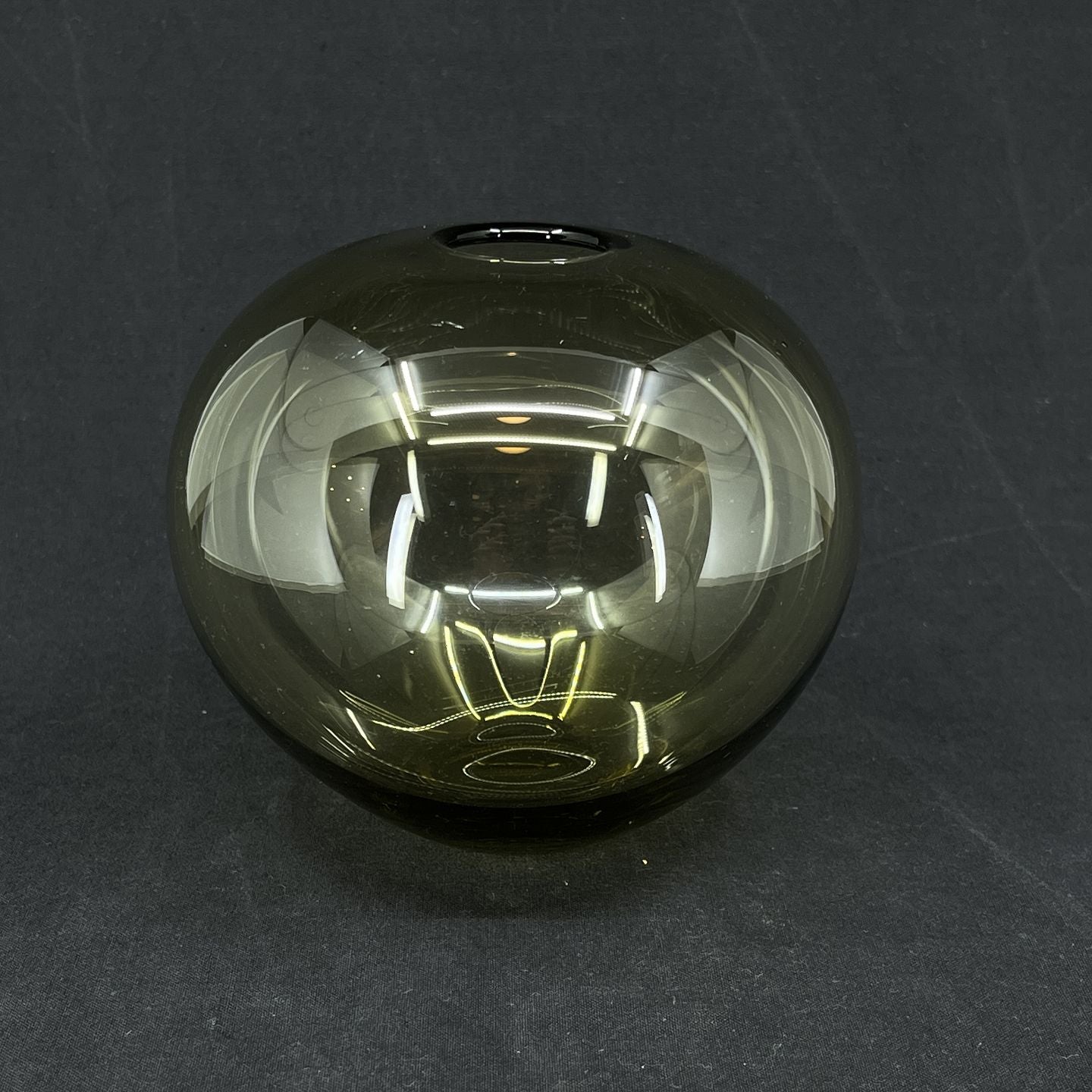Olive ball vase by Per Lütken