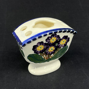 Aluminia vase med violer