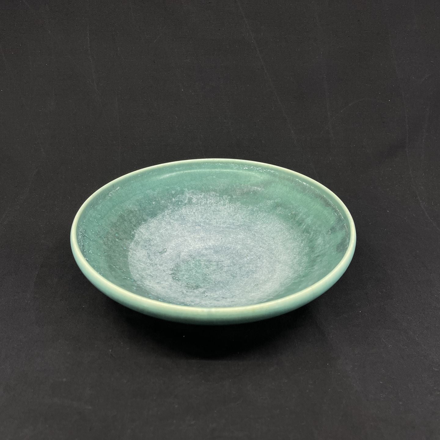 Saxbo green bowl, oven stamp