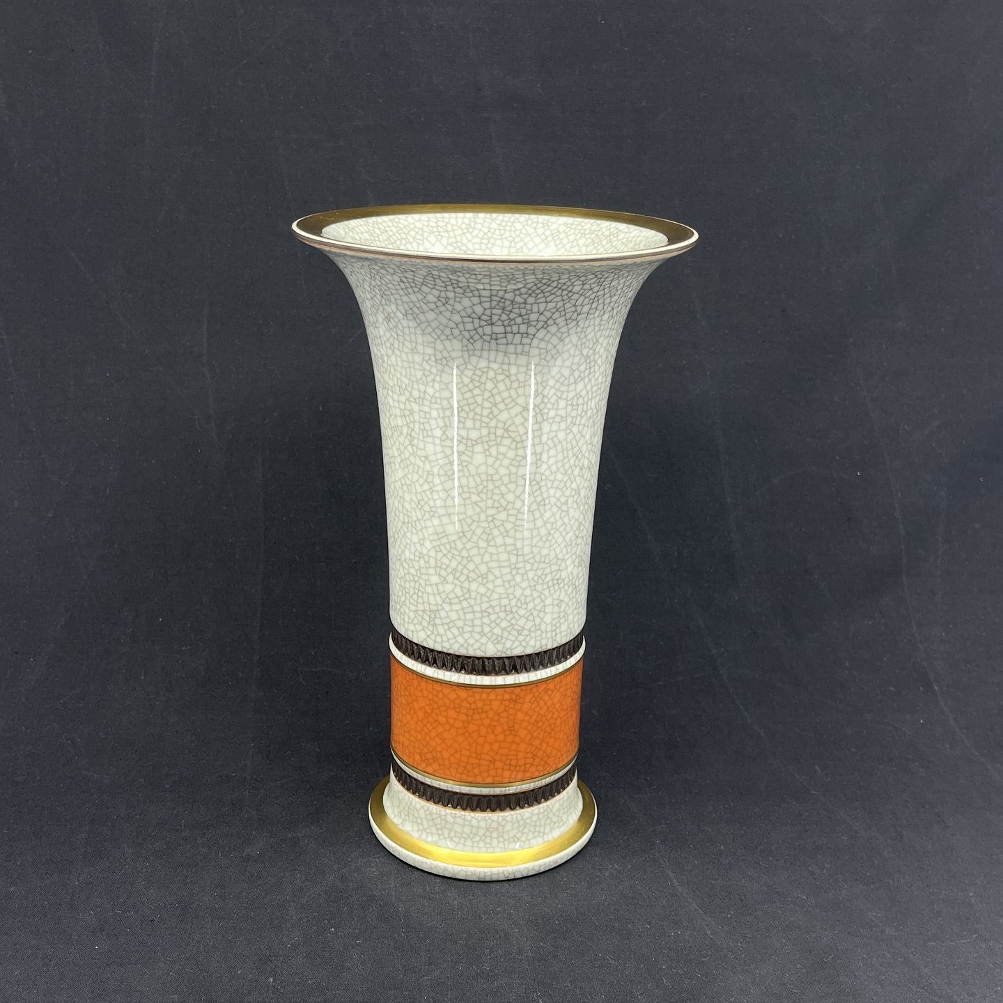 Rød Royal Copenhagen craquele vase