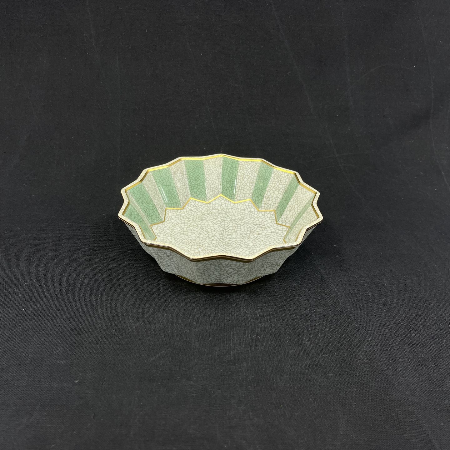 Green craquele bowl from Royal Copenhagen