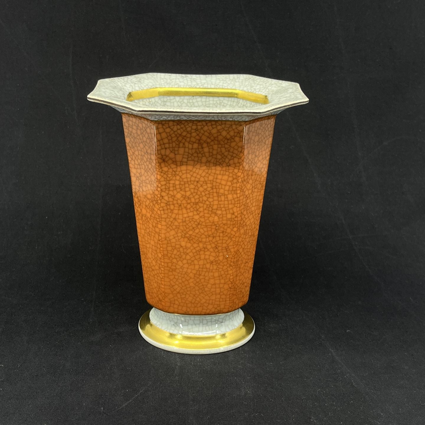 Rød Royal Copenhagen craquele vase