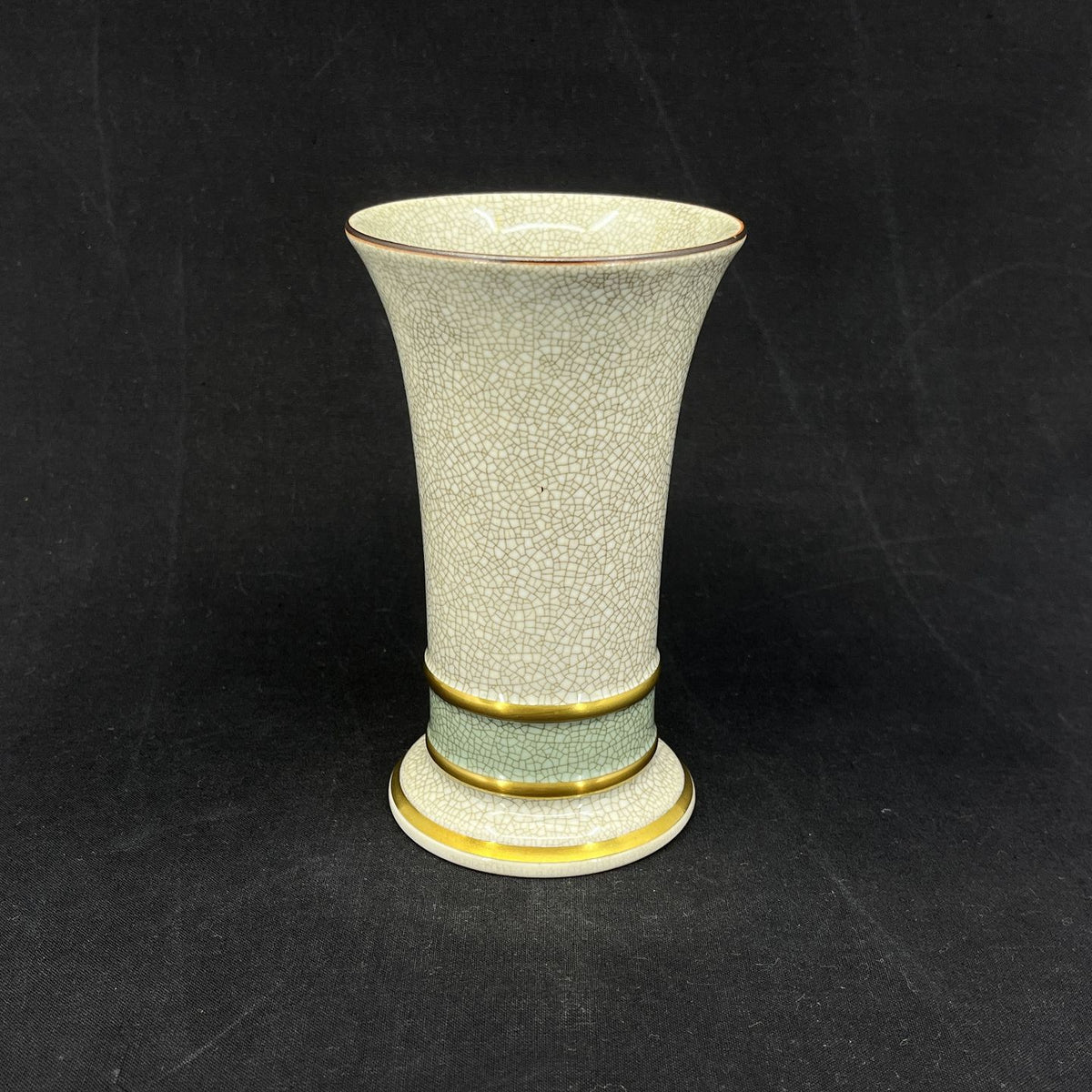 Blue Royal Copenhagen craquelure vase