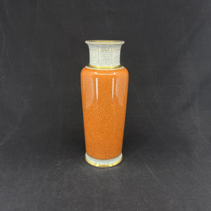 Red Royal Copenhagen craquelure vase