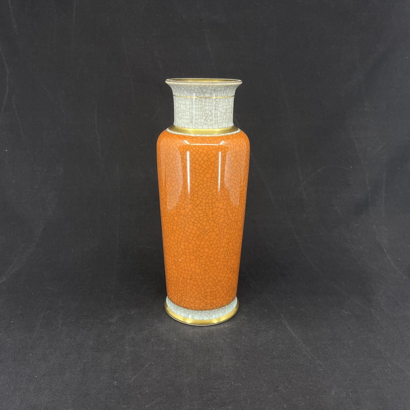 Rød Royal Copenhagen craquele vase