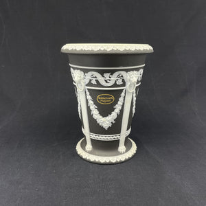 Black Jasperware vase, Goldschmidts Magasin