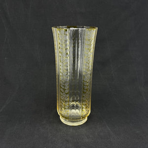 Cylindervase med gult overfang