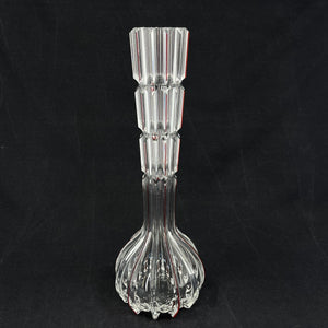 Tall vase with red decoration and grinding