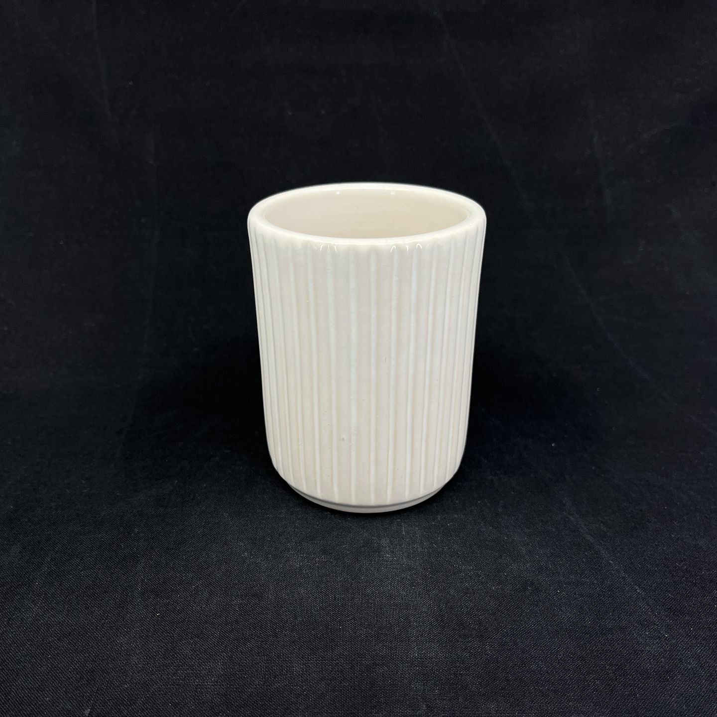 White fluted vase from L. Hjorth