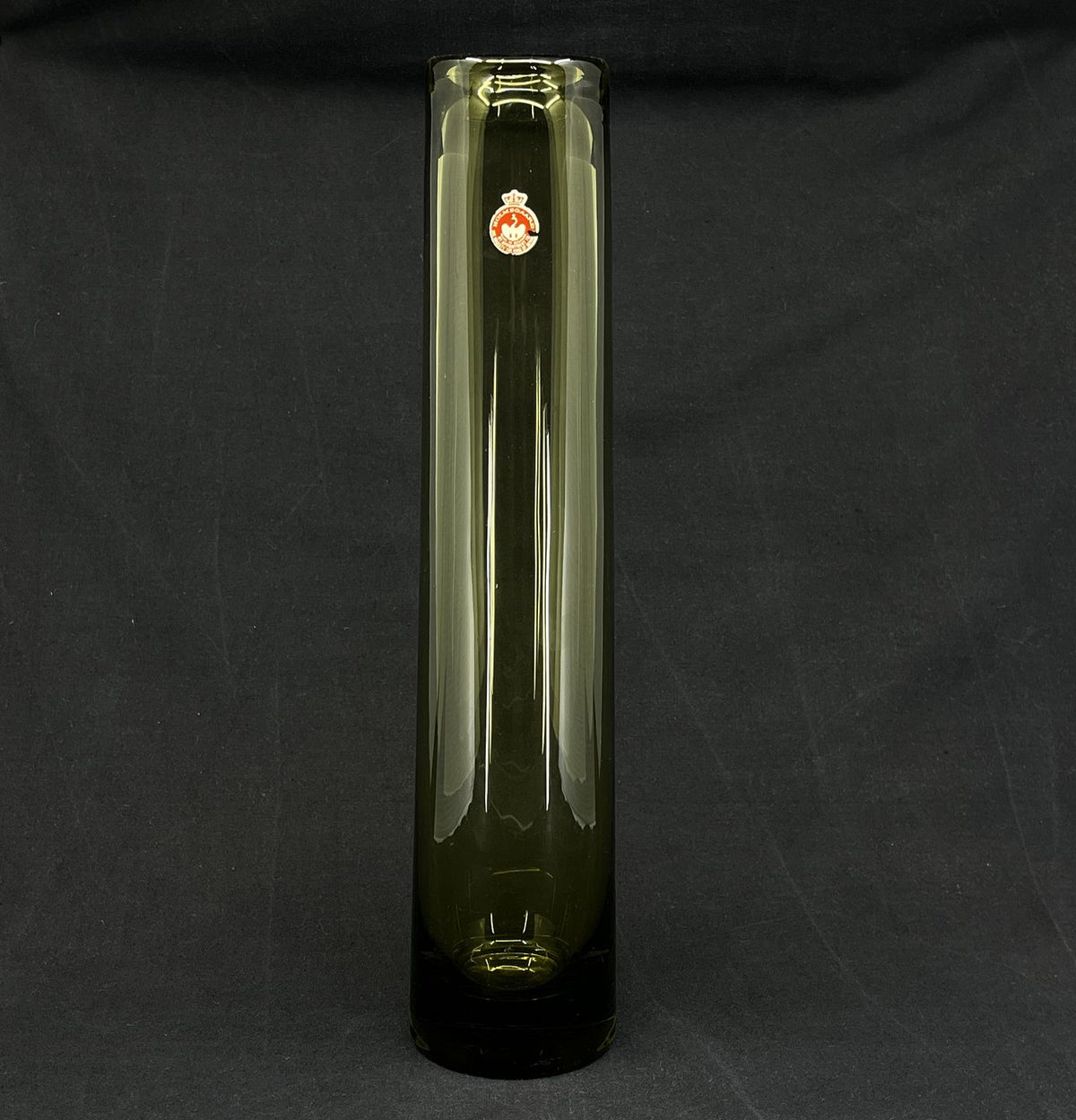 Oliven cylindervase, 36 cm.