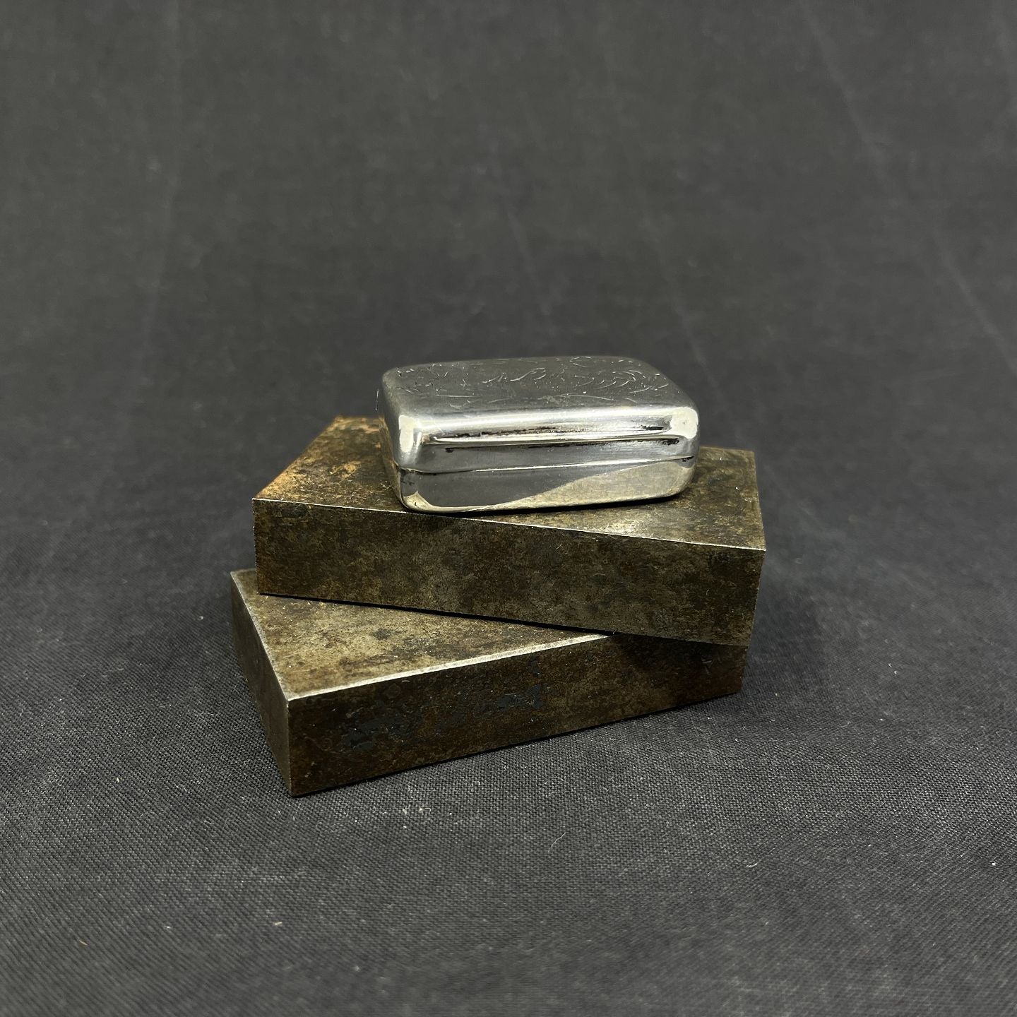 Antique pill box in silver