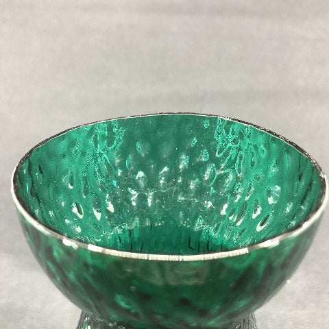Smaragdgrønt hyacintglas fra Fyens Glasværk