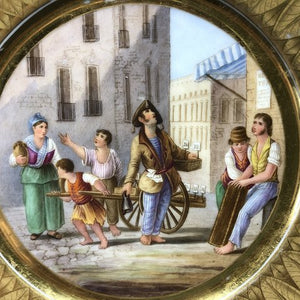 Italiensk platte med "Melsælgeren"
