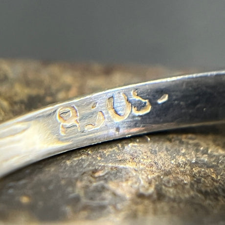 Dansk art nouveau ring i sølv, str. 54
