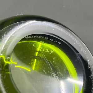 Majgrøn vase fra Holmegaard, 14 cm.