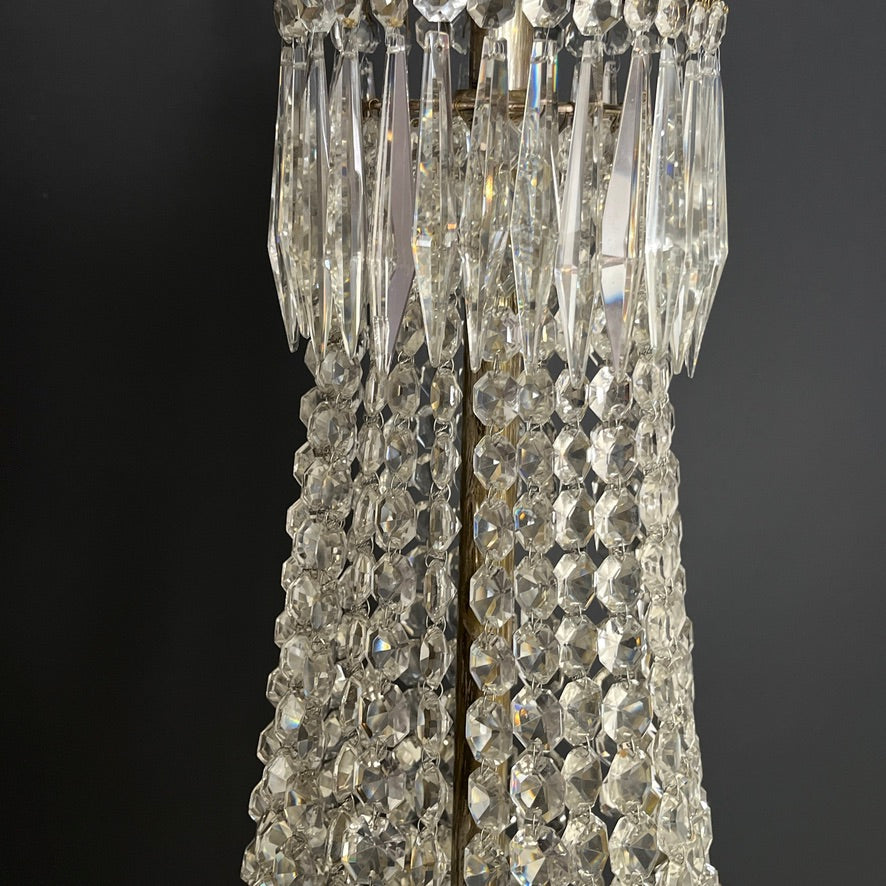 Flot lysekrone fra 1900 tallets begyndelse, 95 cm.