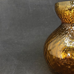 Amber colored hyacinth glass