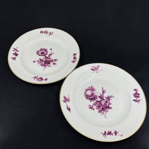 Six Purple Flower lunch plate