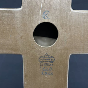 Aluminia gilded cross, light blue