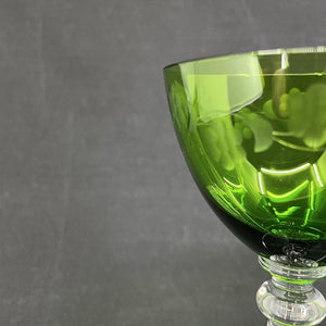 Rosenborg green white wine glass