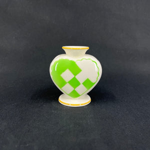 Green Christmas heart from Aluminia, minor crazing.