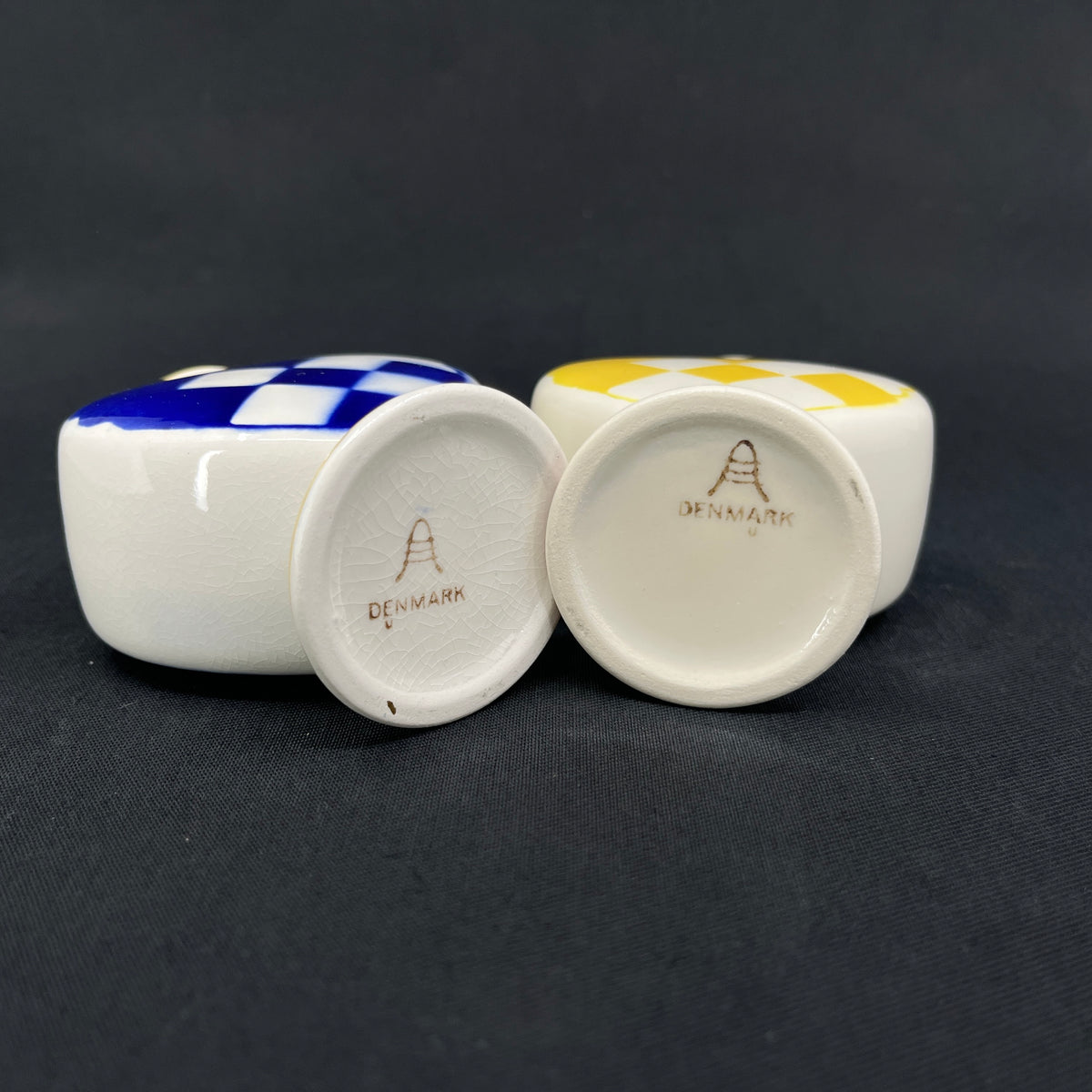 Samling af fire Aluminia hjerter
