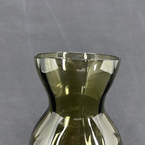 Olive colored hyacinth glass