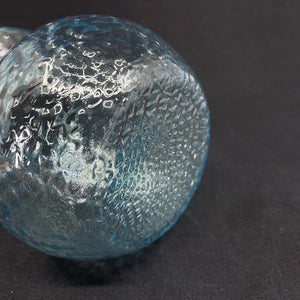 Søblåt hyacintglas fra Fyens Glasværk