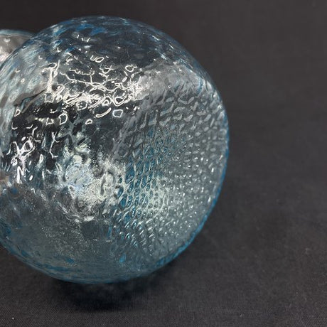 Søblåt hyacintglas fra Fyens Glasværk