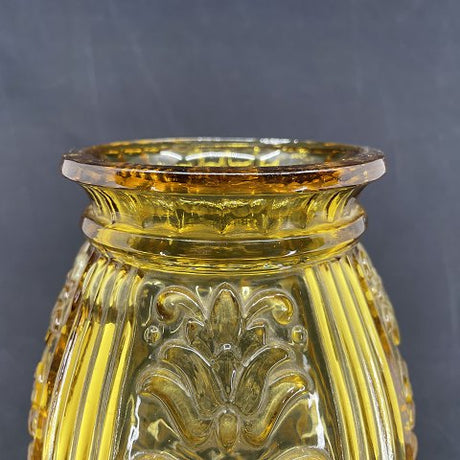 Gyldengul presseglas vase fra Holmegaard