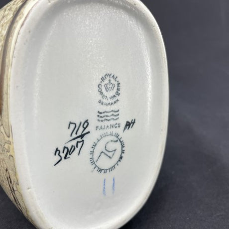 Royal Copenhagen baca vase i brun
