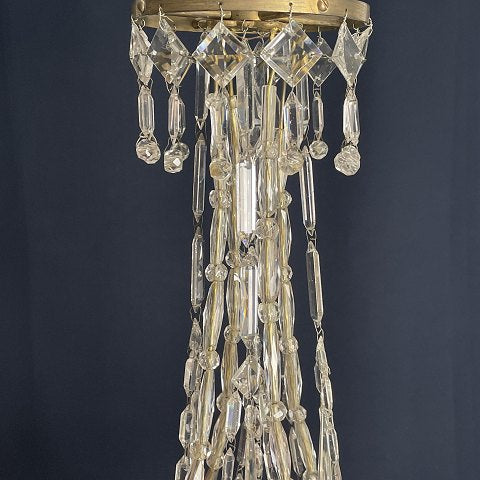 Charming prism chandelier from the 1880s for candles