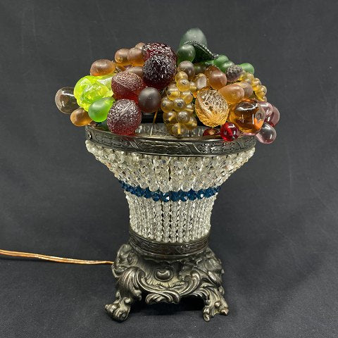 Nice old table lamp with glass fruits