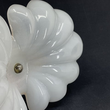 Double bowl in white opaline