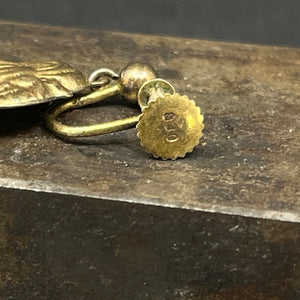 A pair of gold-plated earrings from the 1920s